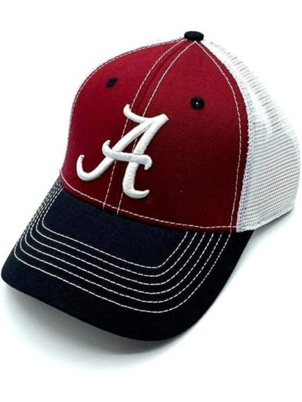NWT Alabama Crimson Tide Mens Trucker Hat Red/White Mesh Adjustable Cap